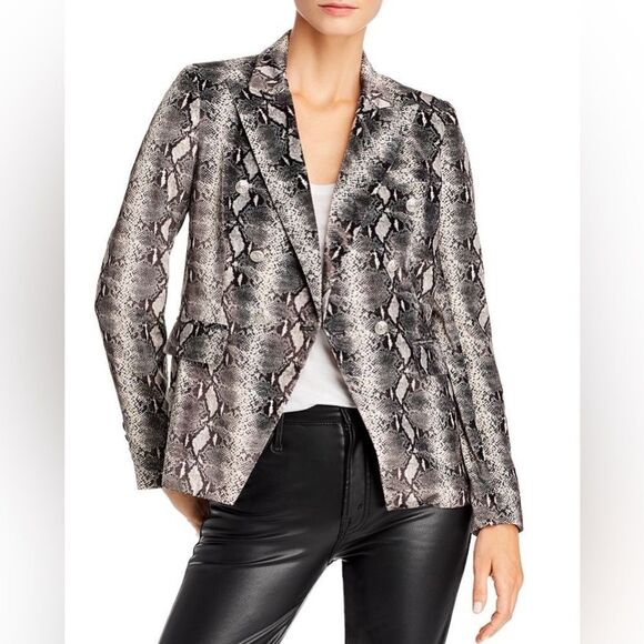 NWOT Generation Love Sasha Snake Print Velvet Blazer - Picture 1 of 9